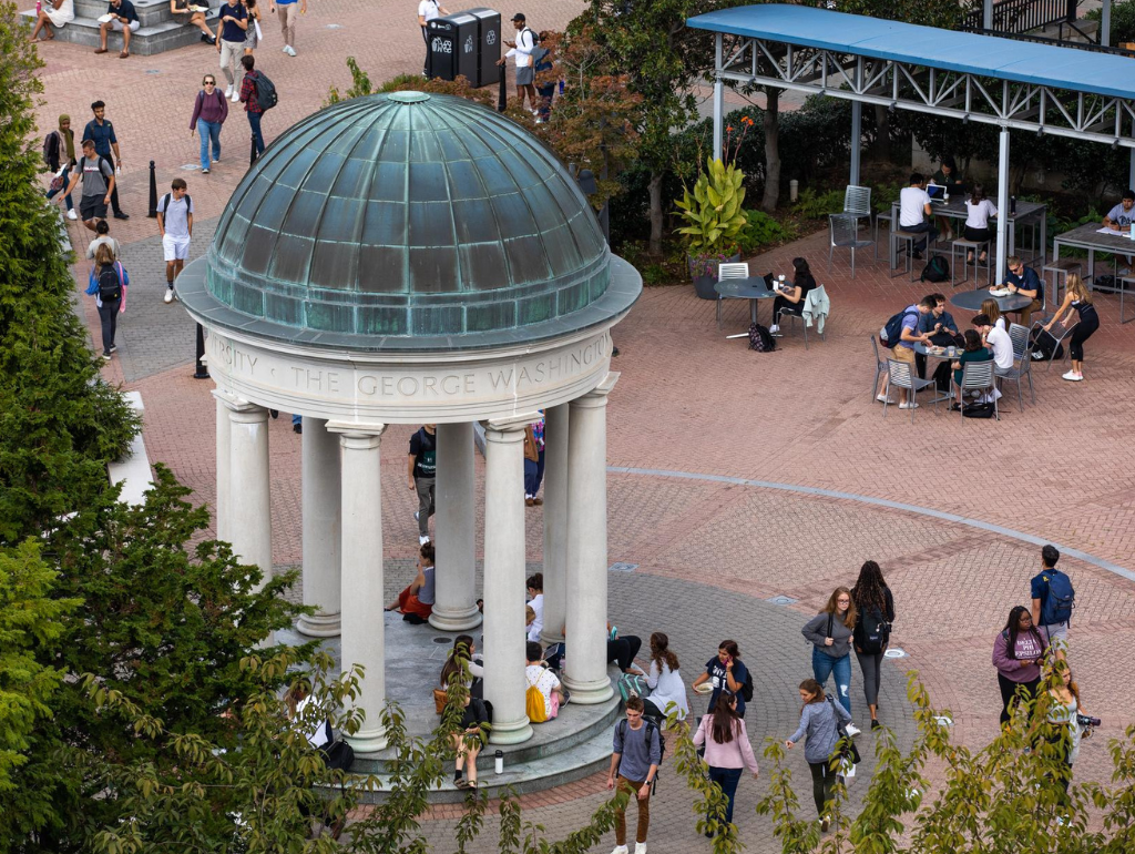 GW Tempietto in Kogan Plaza pictured from above