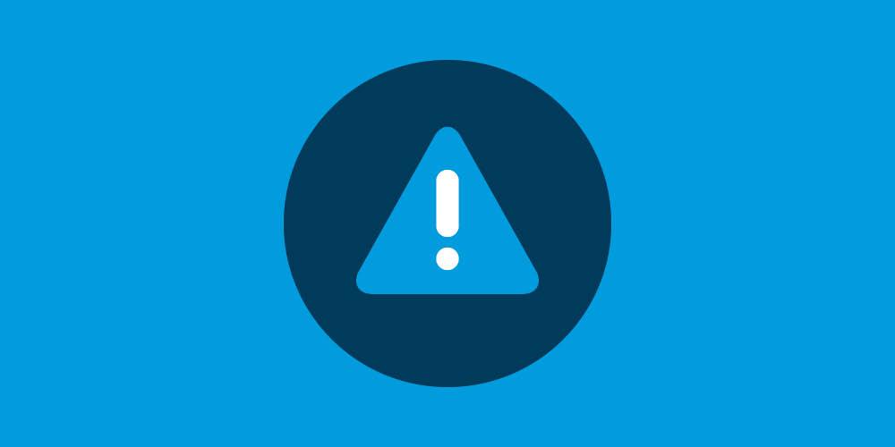 Blue warning icon representing dietary restrictions